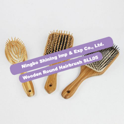 Wooden Round Hairbrush